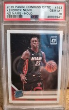 2019-20 NBA Optic Fanatics Kendrick Nunn #193 No Name Rookie PSA 10 GEM MT Card. rookie card picture