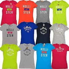 Hollister T-shirts Womens Bettys Random Lot of 5 Mixed Surfing Co Graphic Tees