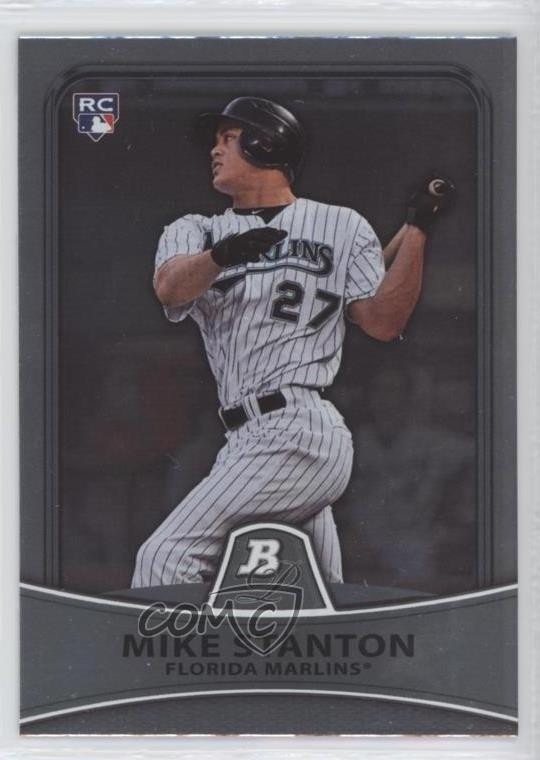 2010 Bowman Platinum Giancarlo Stanton (Mike on Card) #86 3z8