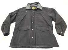 Wyoming Traders Coat Jacket Men Large Wool Snap Button Full Zip Heavy Chore Work