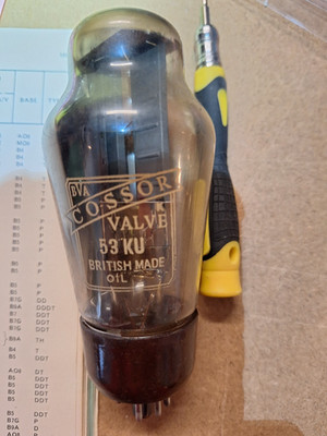 Cossor U54 53KU CV378 Fat Shape valve tube, second-hand and tested
