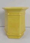 Vintage Haeger USA #8057 Art Pottery 6.25" Bright Yellow Spring Summer