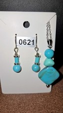 Handmade Charm PENDANT Necklace beaded Earrings Set 0621