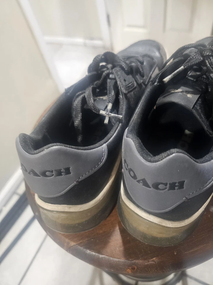 Zapatillas Coach Citysole Court para hombre 10,5 cuero parte superior baja negras grises Foto 4 de 4