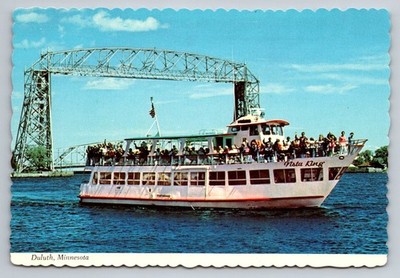 Vintage Duluth Minnesota Excursion Boat Vista King Postcard Lake Superior