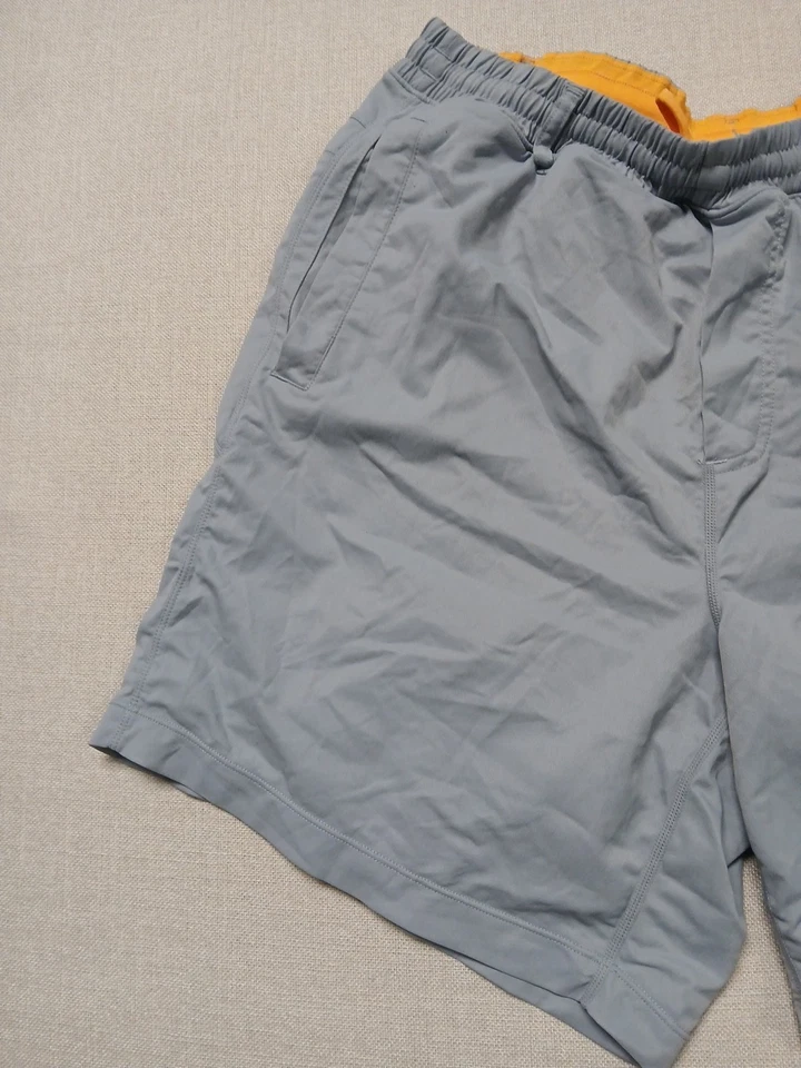 Pantalones Cortos Clásicos Birddogs Boom XL Gris con Forro Amarillo Atlético Natación Gimnasio Golf Usados en Excelente Condición Foto 2 de 4