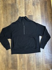 Vuori Sedona Rib Half-Zip Black Women s Size large Pullover