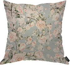 Watercolor Rose Throw Pillow Cover Vintage Flower Bud Garden Plants Elegance Bot
