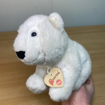 Trudi Bussi Polar Bear Plush Stuffed Animal 10'' Long Super Rare Cute w/ Wood Tag