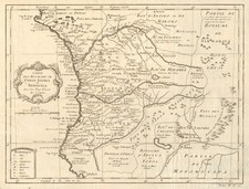 'Carte des Royaumes de Congo, Angola et Benguela' & Gabon Africa BELLIN 1747 map