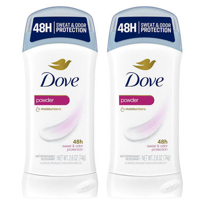 Desodorante Antitranspirante Dove Invisible Solido Mujer Polvo 2 6 oz 2 Unidades