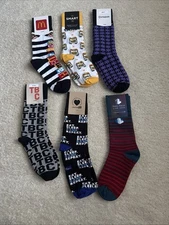 Various Fun Sock Club Socks Colorful Men 7-12 Women 6-11