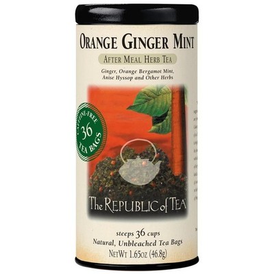 - Orange Ginger Mint Tea, 36 Tea Bag, Tin | Caffeine-