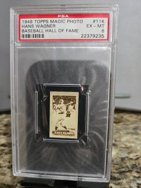 1948 Topps Magic Photo Baseball Hall Of Fame #11K Honus Wagner PSA 6