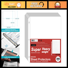 Heavyweight 3-Hole Sheet Protectors - Durable, High Transparency Plastic Sleeves