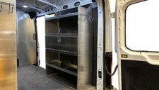Aluminum Van Shelving with Door, Ford Transit, Sprinter, Dodge ProMaster 59"Tall