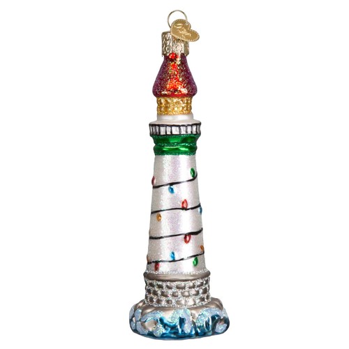 Faro de Navidad del Viejo Mundo (20039) Adorno de Vidrio con Caja OWC - Imagen 2 de 3