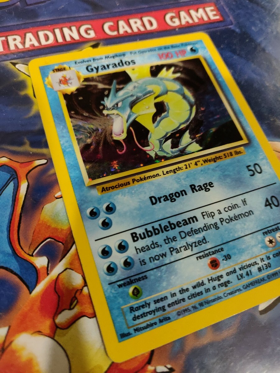 Pokemon Card Gyarados #130 Rare Holo 6/102 100HP Water | eBay