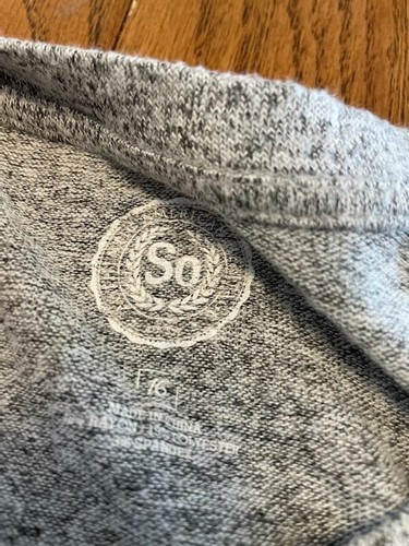 Girl's SO Heather Gray Pullover Sweater "Nice Is The New Cool" Long Sleeve 16 - Picture 2 of 2