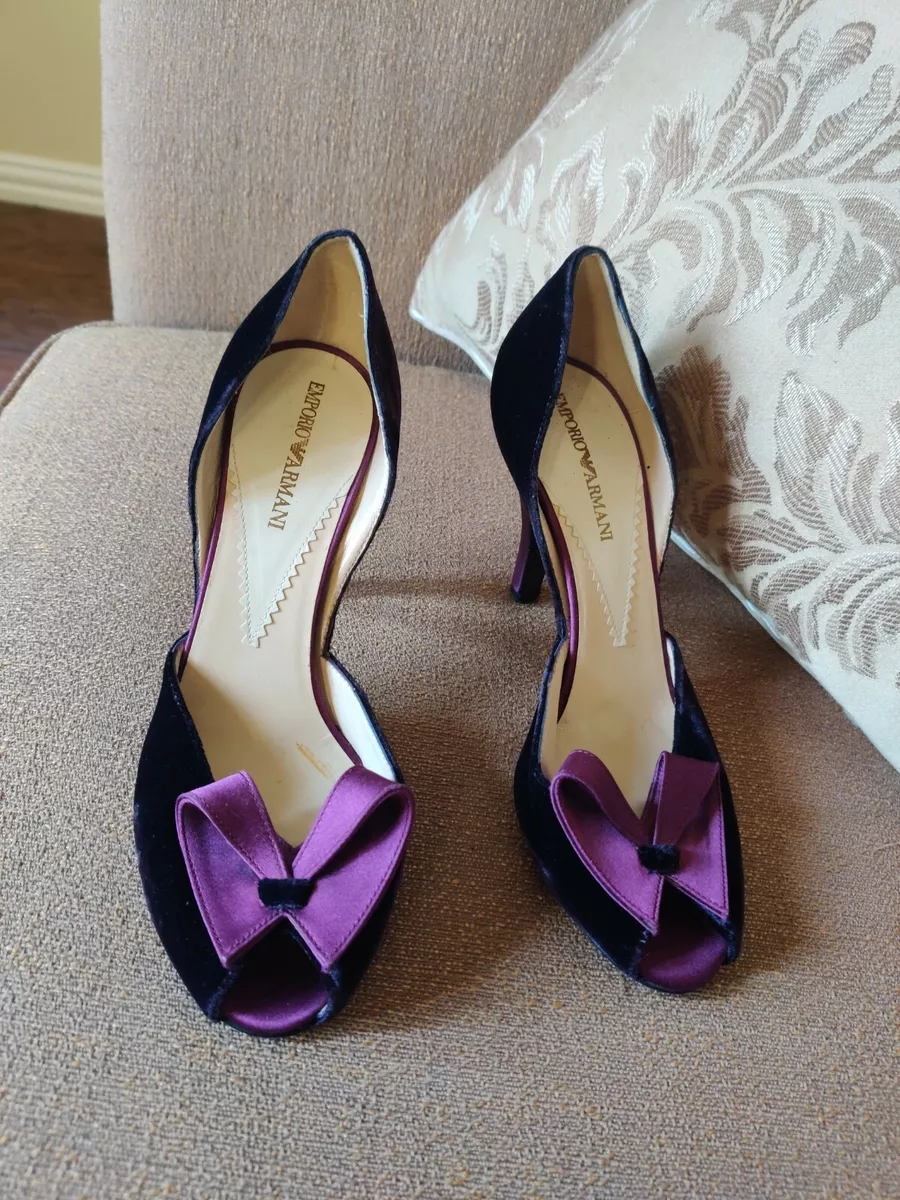 Purple velvet sales heels