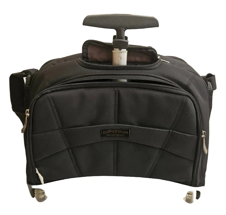 Estuche de viaje con ruedas para computadora portátil Contour Kensington negro telescopio tirar 17" Foto 3 de 4