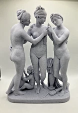 THORVALDSEN CLASSICAL SCULPTURE THE THREE GRACES 9.8 INCH/250 MM, MUSEUM REPLICA