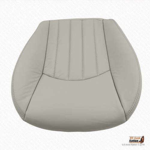 2002 - 2008 Jaguar X-Type PASSENGER Bottom Replacement Leather Seat Cover Gray - Picture 9 of 11