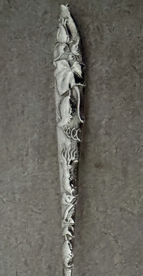 "CUCHARA DE OLIVA PERFORADA DE PLATA DE LEY CON PATRÓN DE VID TIFFANY 6 1/8""" Foto 2 de 4