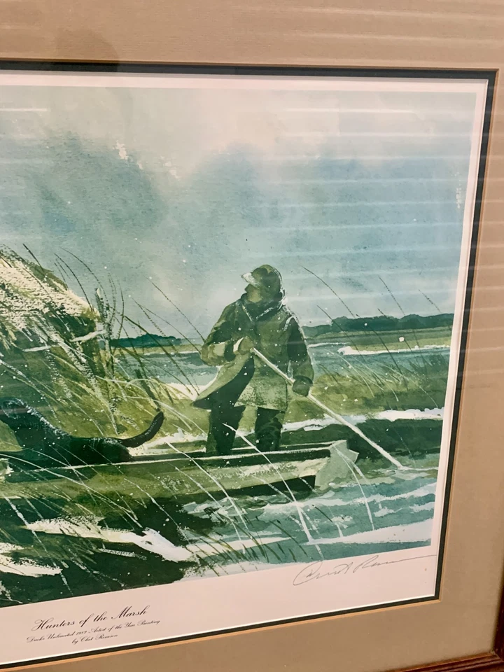 Impresión de colección Chet Reneson "Cazador del Pantano" edición limitada numerada 137/30 Foto 4 de 4