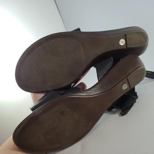 Sandalias de Tacón Seychelles Negras Talla 8.5 Nuevas Sin Caja 1.5" Tacones Gladiato Italia - Imagen 6 de 10