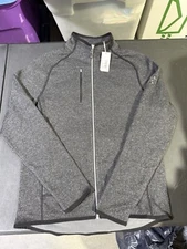 NWT MEN'S CUTTER & BUCK FLEECE JACKET, SIZE: M, COLOR: CHARCOAL (M29)