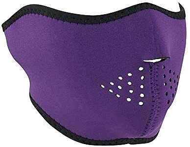 Zan Half Face Mask WNFM082H Sugar Skull Neoprene Skeleton
