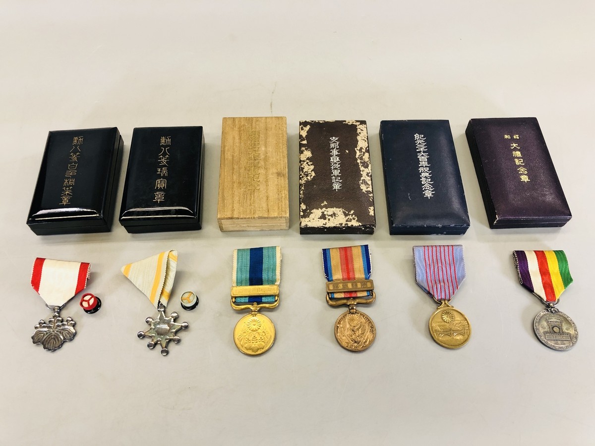 日本の軍事メダル6点セット Y5654 Imperial Japan Army Medal