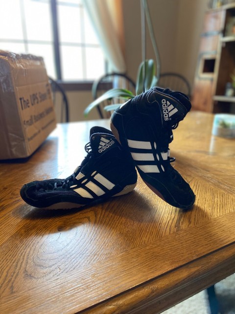 Rare Vintage Adidas Tyrint Wrestling Shoes Sz 8.5 Blk/Wht 665361 | eBay