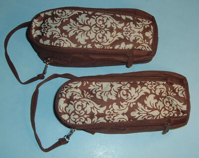 2x ENFAMIL Turquoise & Brown Insulated Baby Bottle Bag Carrier Zipper NEW E31