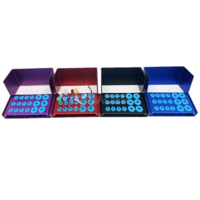 Dental Bur Silicone Stand Burs Holder High Low Speed Autoclave 18 Hole Block Box