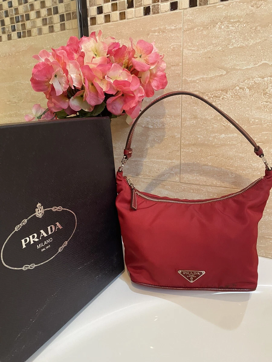 Tessuto mini bag Prada Red in Synthetic - 22550594