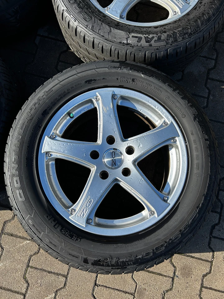 4x Alufelgen OZ 8Jx18H2 ET43 Continental 255/55 R 18 - Bild 3 von 4