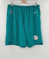 MIAMI DOLPHINS THROWBACK LOGO AQUA NIKE PRACTICE SHORTS W/ POCKETS NEW IN BAG
