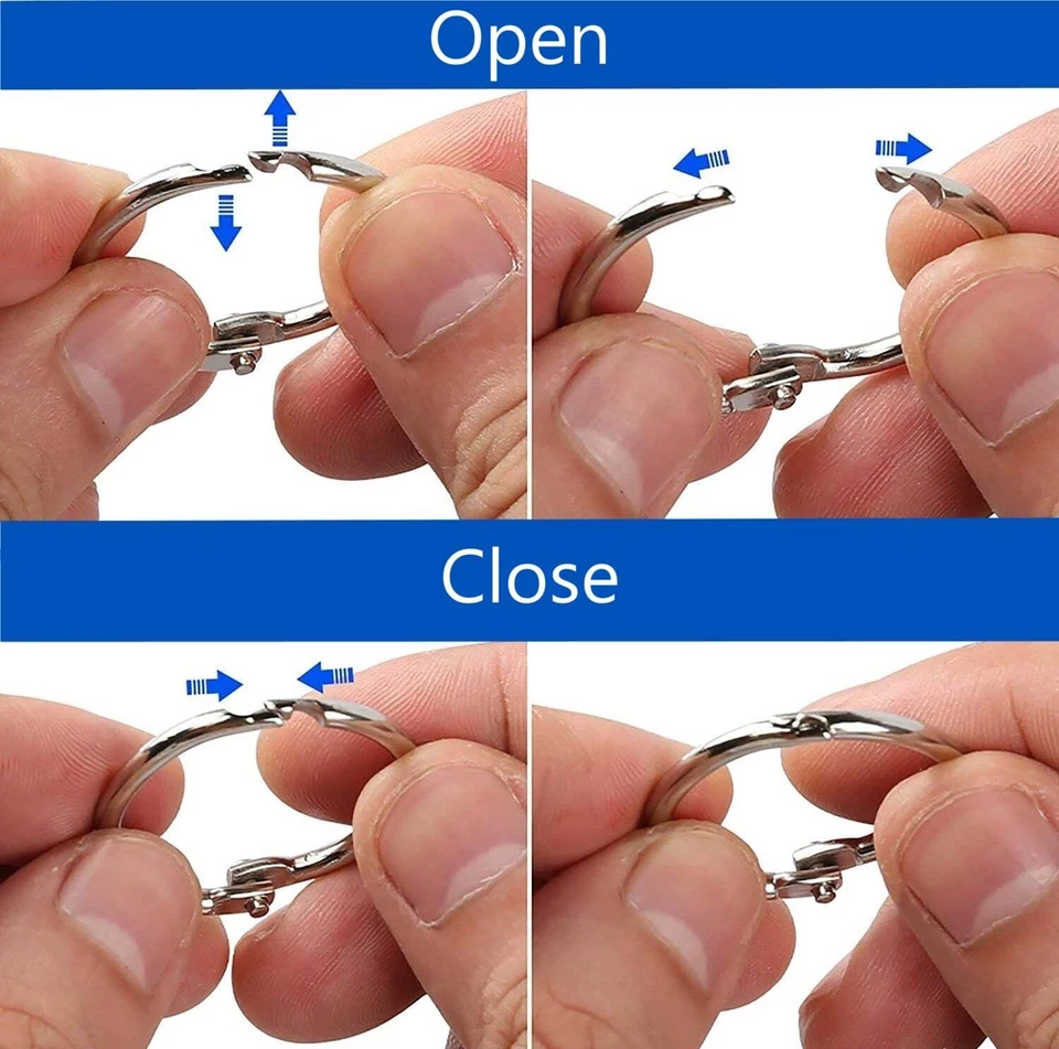 Anillos/anillos de papel/anillos de libro/anillos de libro con cierre a presión de 1,5" (38 mm) Foto 3 de 3