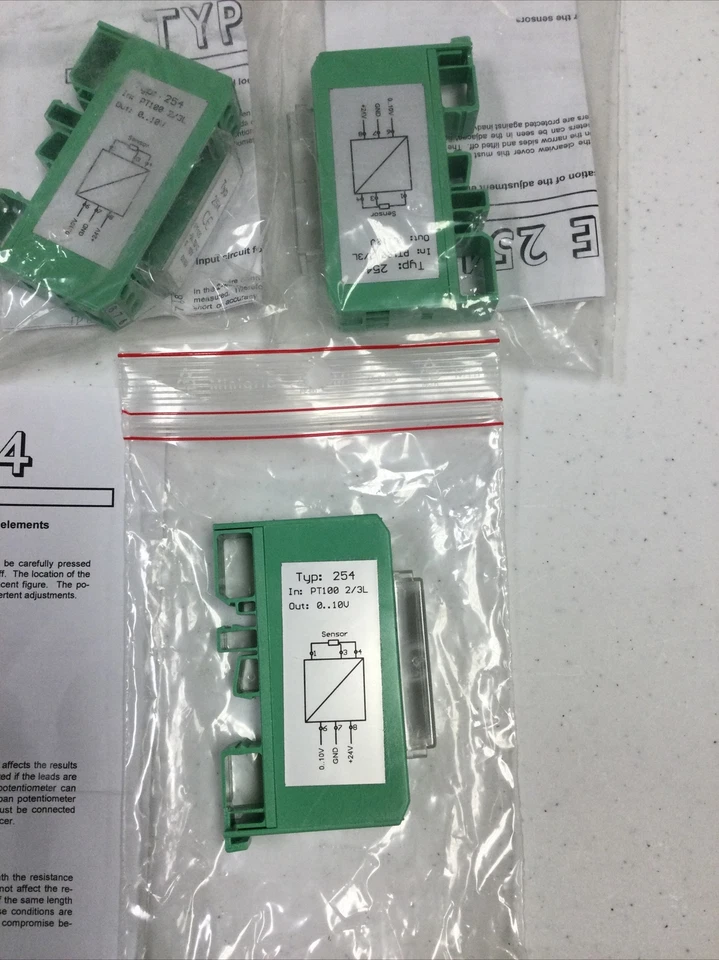 NEW, (LOT OF 10) WIKA TYPE 254, PT100 TEMPERATURE TRANSMITTER RAIL MOUNT - Image 2 of 4