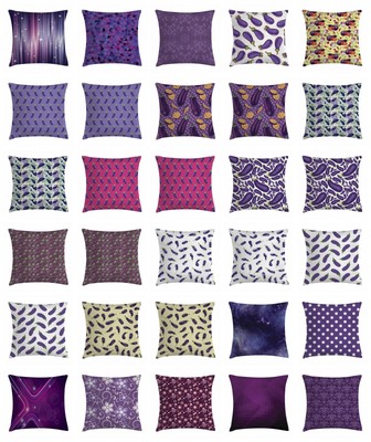eggplant throw pillows