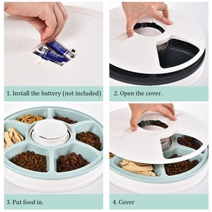 Automatic Pet Feeder Detachable Dry Wet Food Digital Timer 6 Meal