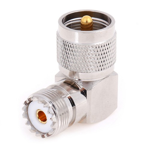 UHF SO-239 Female to UHF PL-259 Male Right Angle 90 Degree RF Connecto-b - Zdjęcie 12 z 12