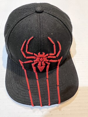 BASEBALL BLUE CAP WITH ADJUSTABLE SPIDERMAN DESIGN Black One Size Fits All