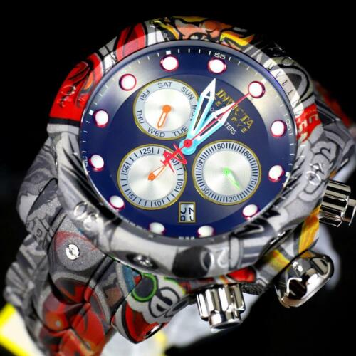 Invicta Reserve Venom Graffiti Swiss Mvt Gray Hydroplated Steel 52mm Watch New - Picture 1 of 12