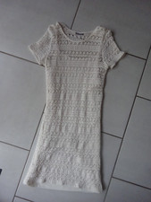 Robe crochet beige doublée ELDYS  taille 36  en très bon état
