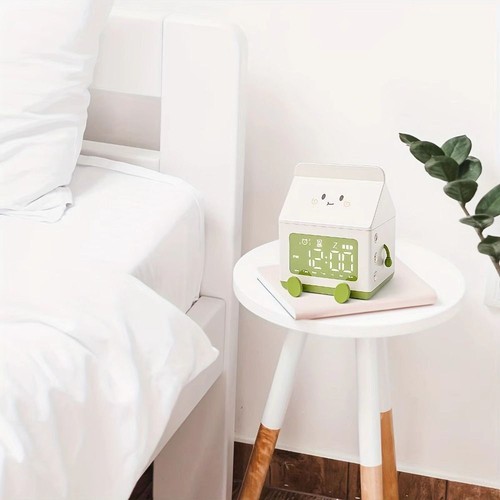 Creative Alarm Clock Milk Box Table Clock Cute Countdown Bedroom - Picture 7 of 14