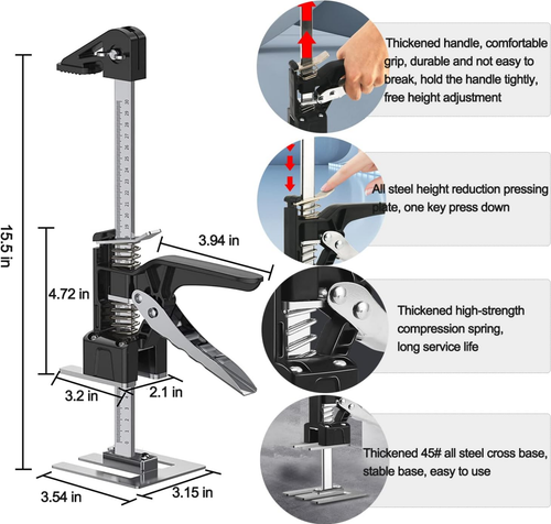 2X Lever Arm Lifter Labor Saving Arm Jack Hand Jack Lift Furniture Tool Support - Picture 11 of 23