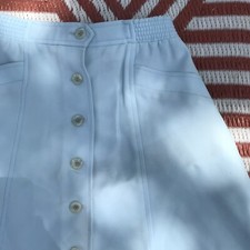 Vintage Baby Blue Polyester Skirt College Town Size 11/12 70s
